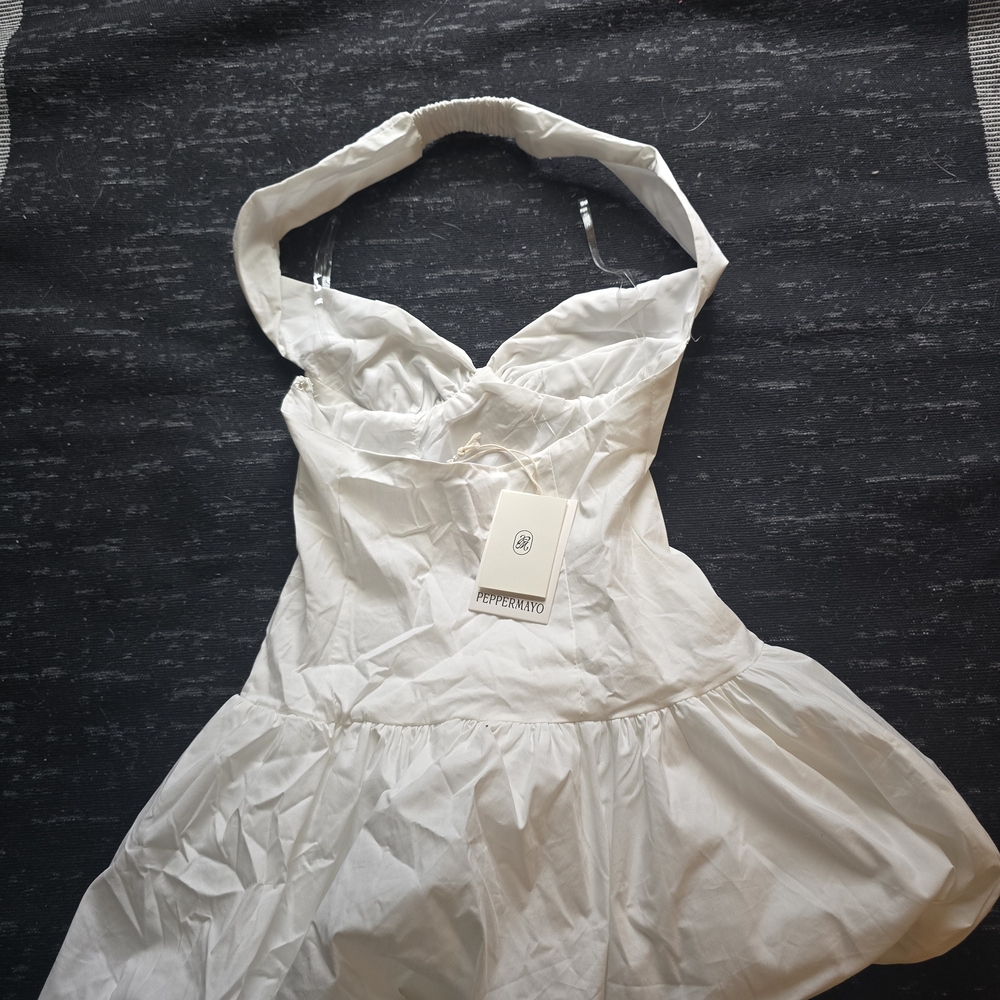 Peppermayo Backless White Halter Dress XXS - Picture 4 of 8